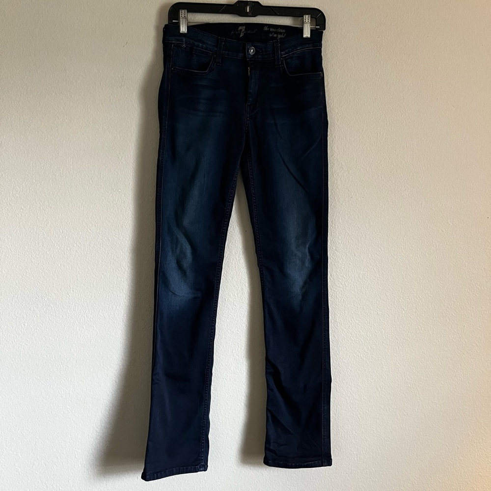 7 For All Mankind The Modern Straight‎ Jeans dark blue size 28